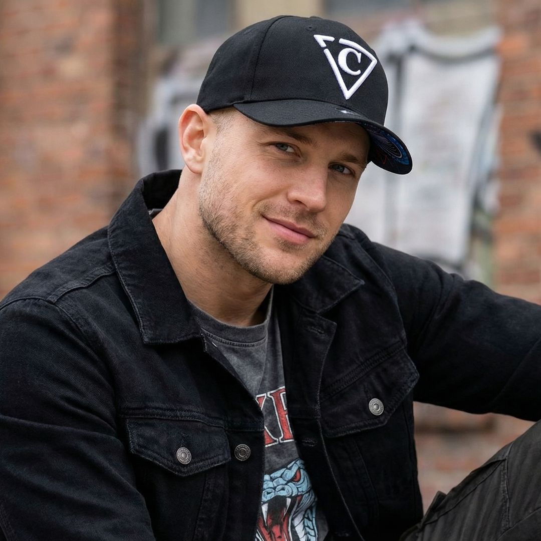 Angry Cobra Curved Baseball Cap - Black