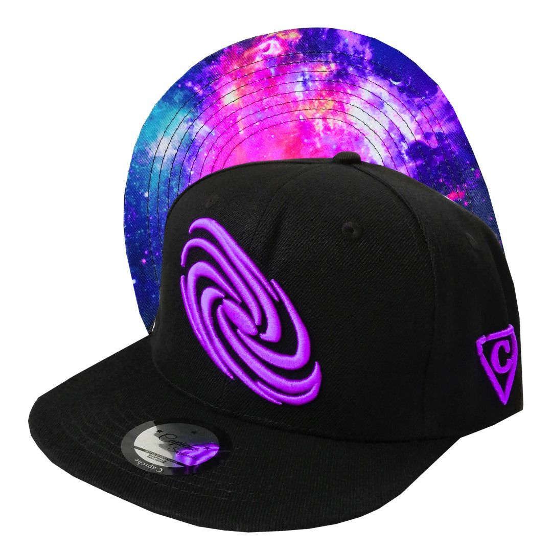 Galaxy Mix Snapback - Black