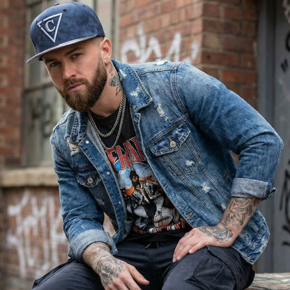 Black Camo Snapback - Black