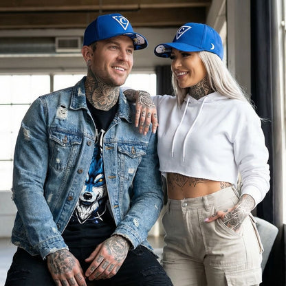 Casquette de baseball incurvée Crying Wolf - Bleue