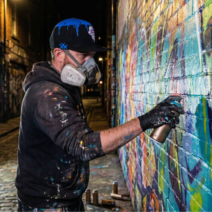 Czapka snapback z nadrukiem – czarna/niebieska z motywem graffiti
