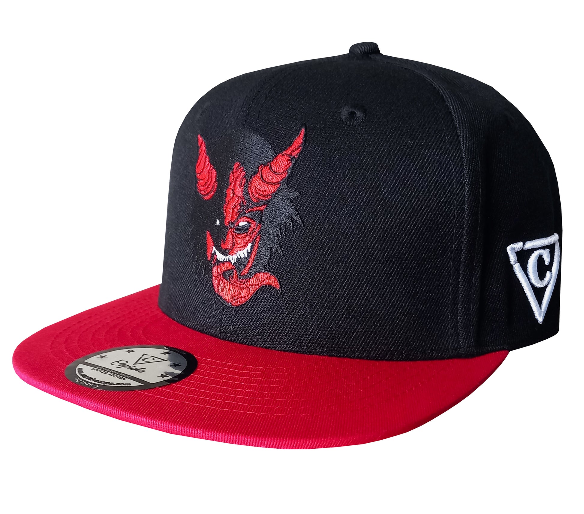 Goshmar x Capiche Collab Snapback - Black/Red - Capiche Caps Black