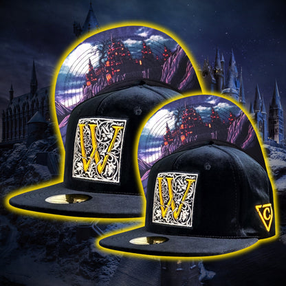  Black Velvet Snapback Hat Wizard School From Capiche Caps