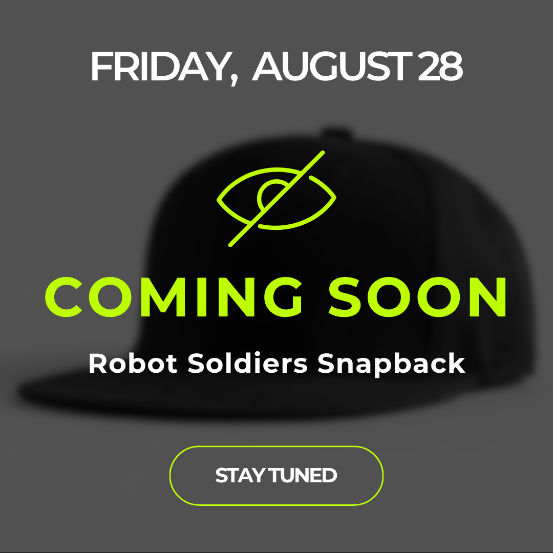 [August 28] Robot Soldiers Snapback - Army Grey Washed Fabric