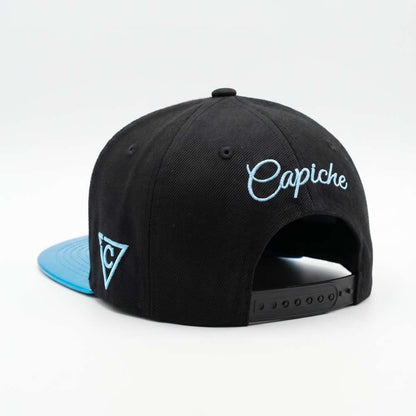 Casquette Aquarius Snapback - Noir/Bleu métallisé