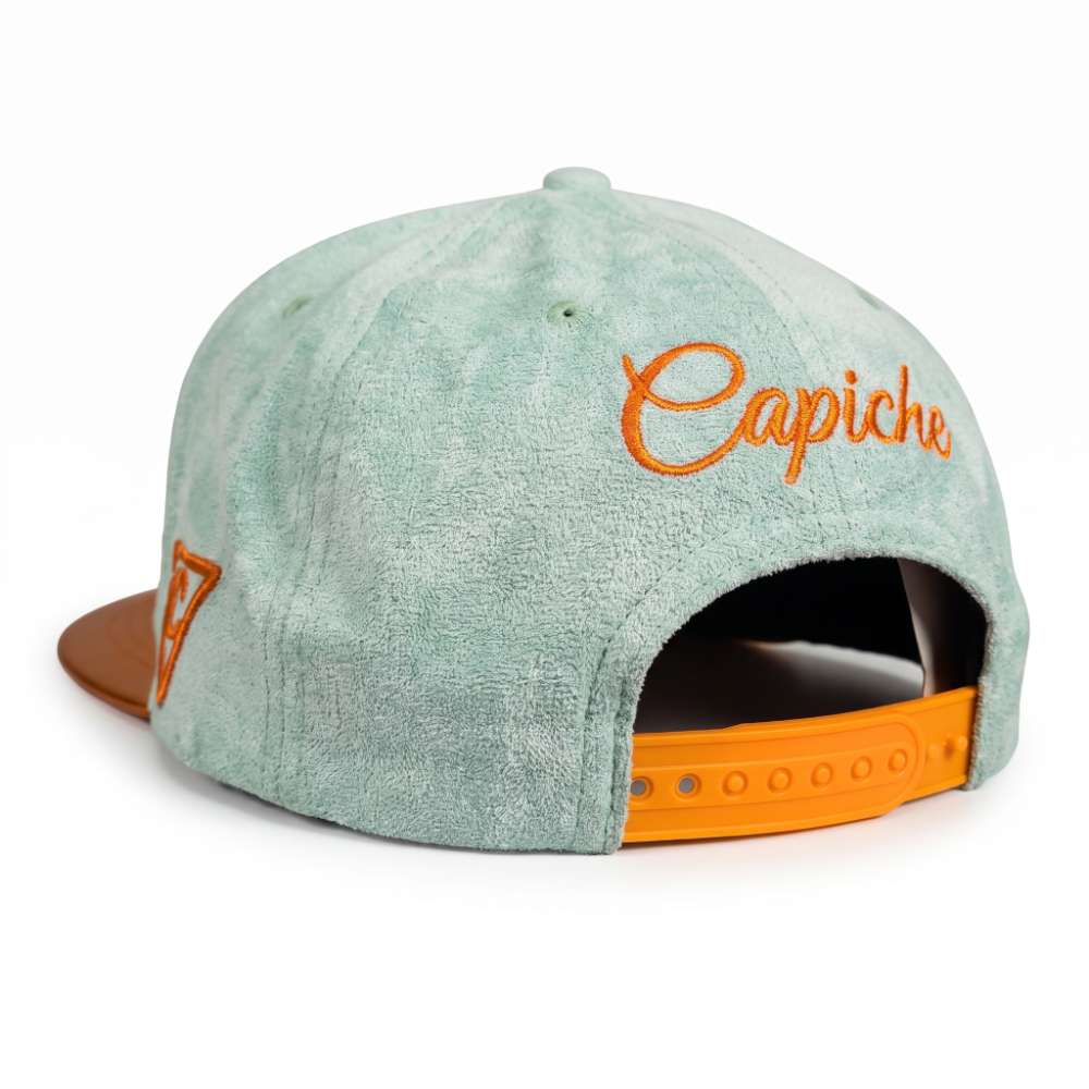 Robot Anubis 3.0 Snapback - Light Mint Suede/Orange Crackling Metallic
