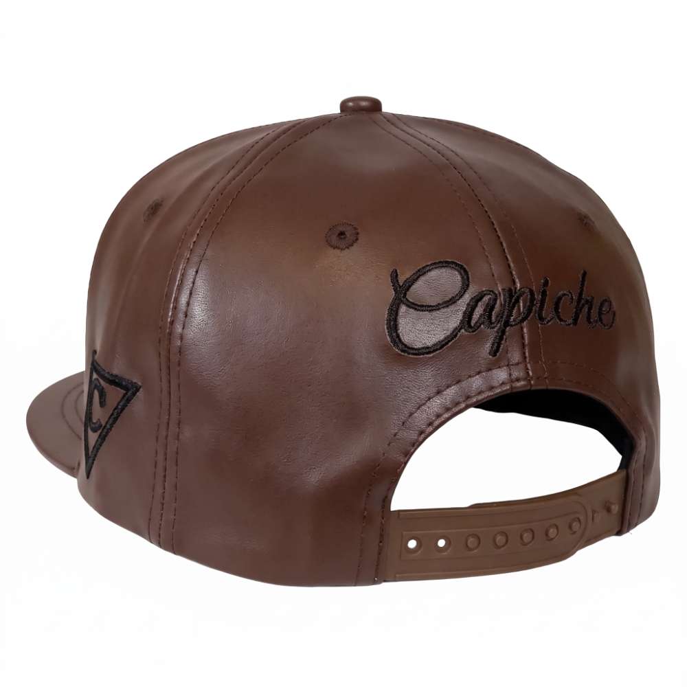 Cowboy Gang Snapback - Braunes Kunstleder