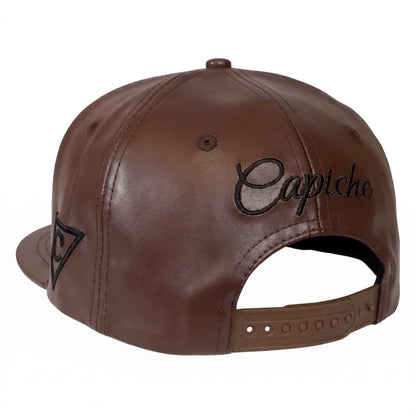 Cowboy Gang Snapback - Braunes Kunstleder