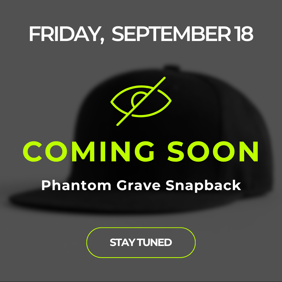 [Sept 18] Phantom Grave Snapback - Grey-Blue Wool/Cross Pattern