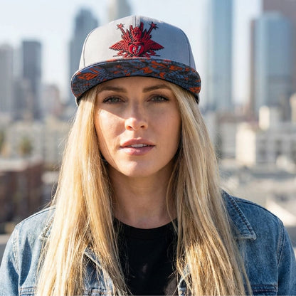 Rock On Snapback - Grijs/Rood