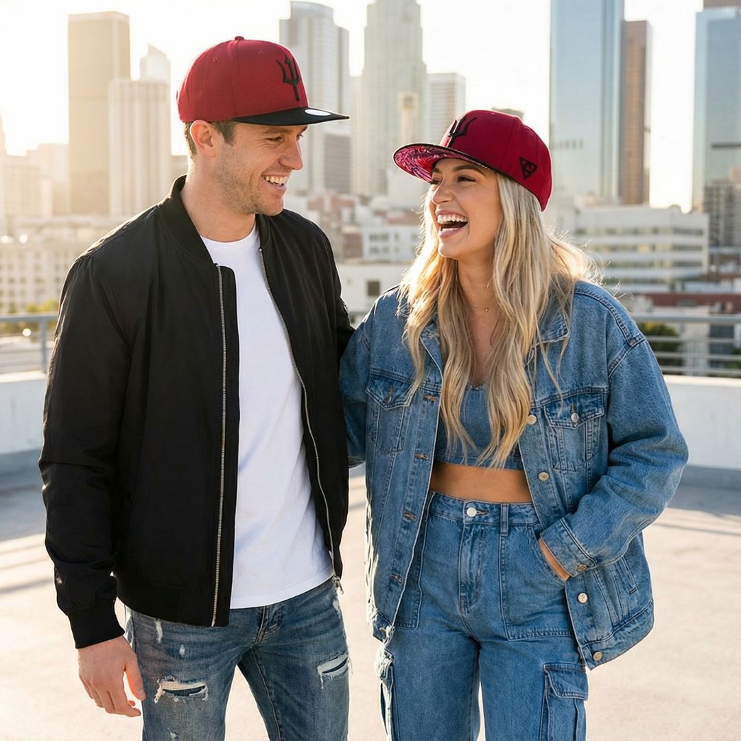 Casquette Griffin Snapback - Rouge/Noir