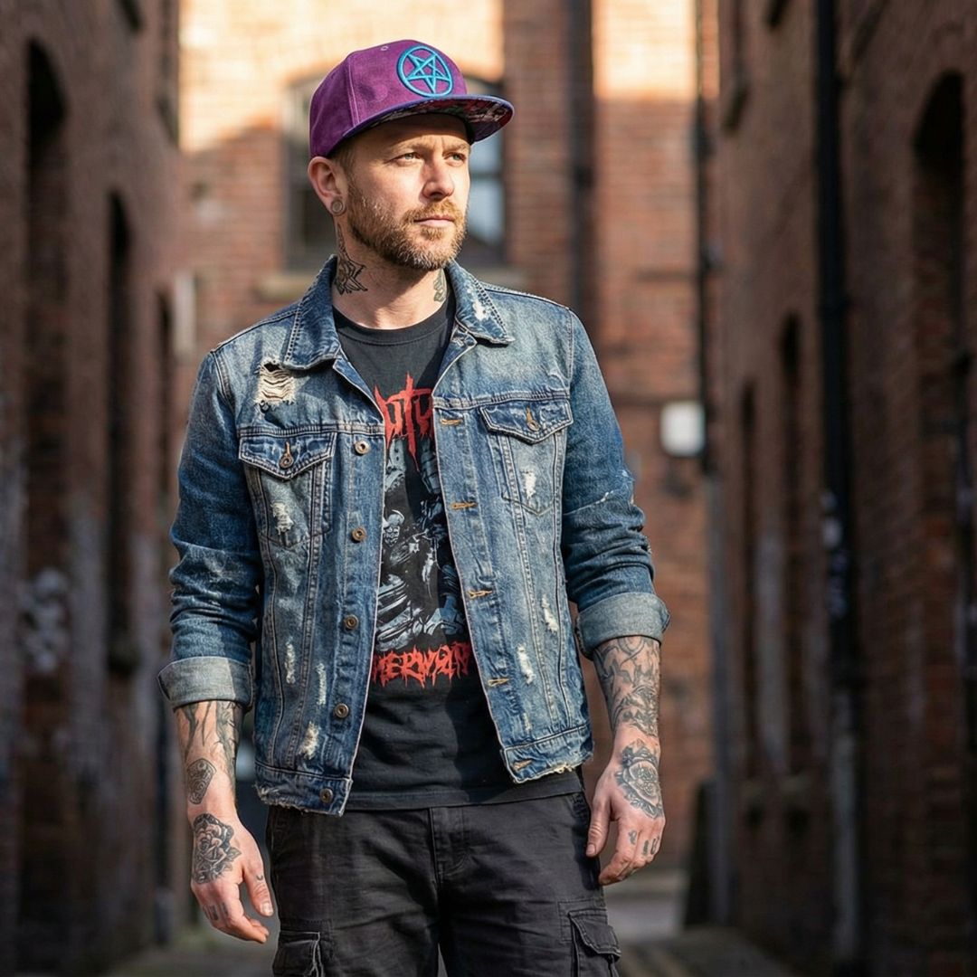 Gorra Snapback Familia maldita - Ante morado / azul