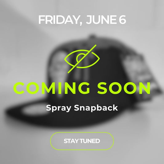 [June 6] Spray Snapback - Black/Blue Graffiti Spray