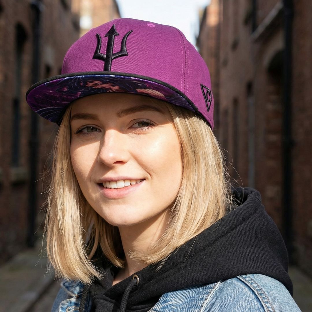 Cappellino Snapback Medusa - Viola/Nero