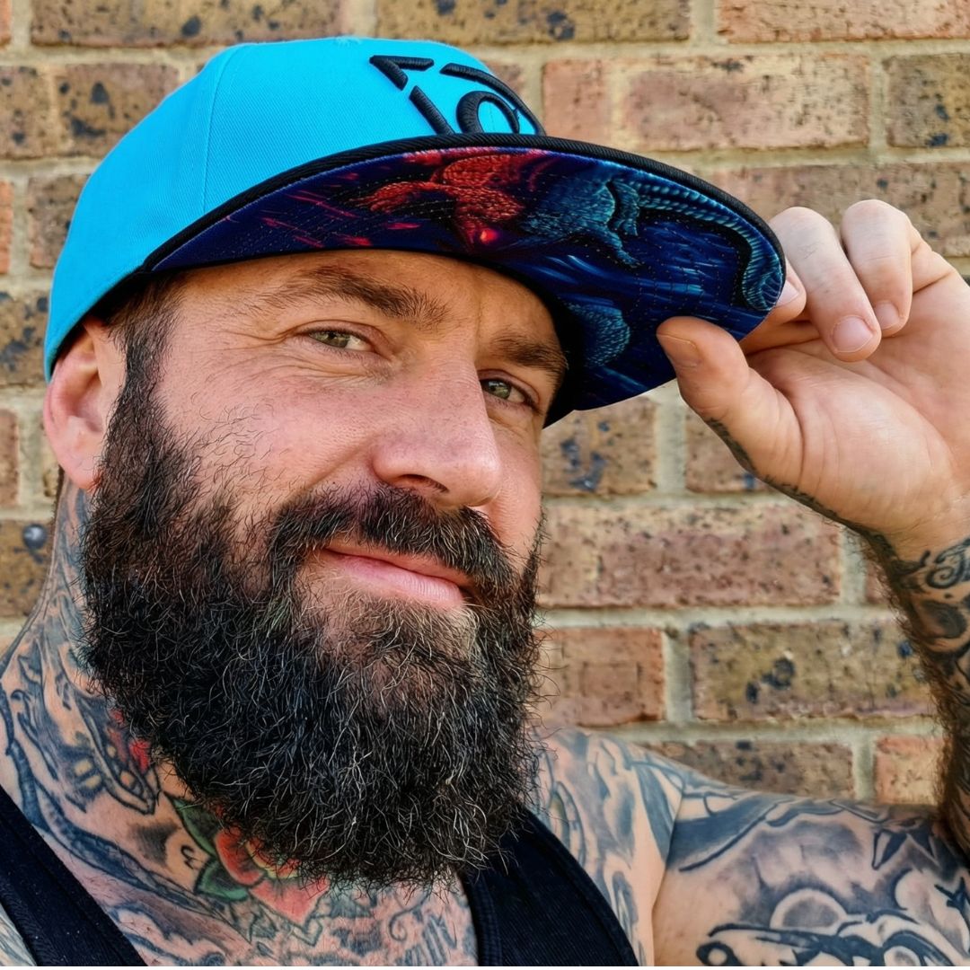 Krokodyl Snapback - niebieski/czarny