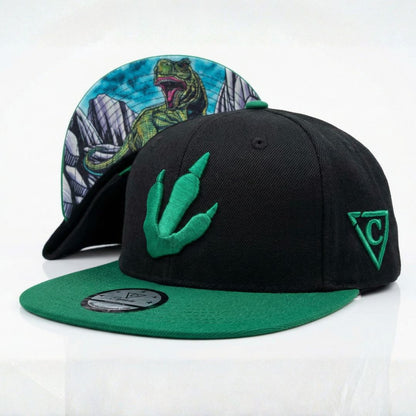 T-rex Snapback - Zwart/Groen