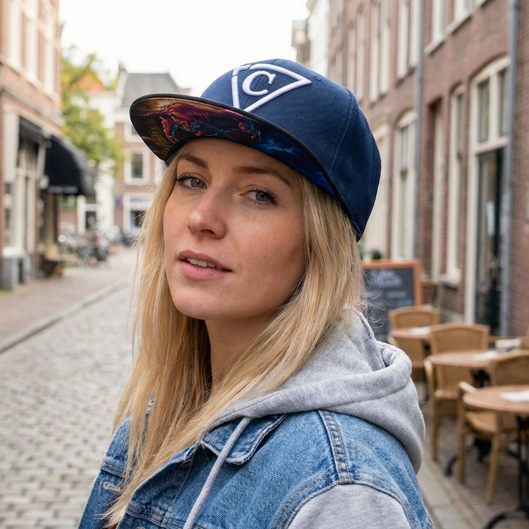 Casquette Buffalo Snapback - Bleu foncé/Noir