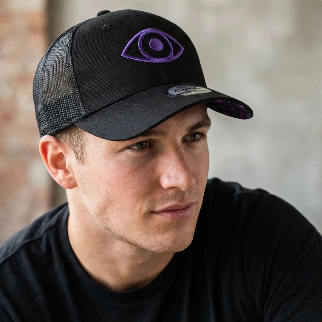 Clean Greek Argus Trucker Cap - Black