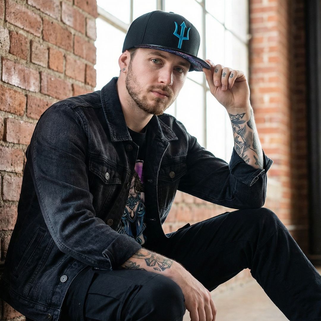 Nyx Snapback - Black/Faux Leather | CAPICHE CAPS