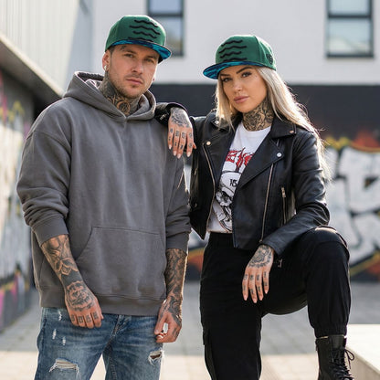 Snapback Shark - zielony/czarny