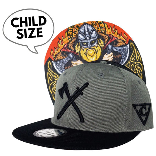 Gorra Viking Snapback para niños - Gris