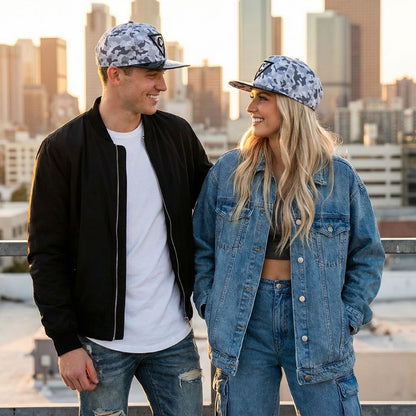 Grey Camo Snapback - Grey