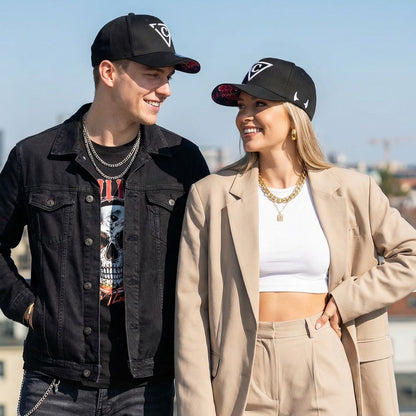 Red Devil Curved Baseball Cap - Black