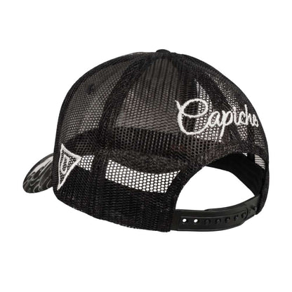 Yin Yang Trucker Cap - Black/White Pattern