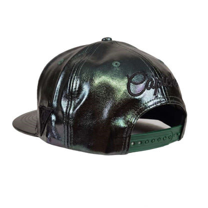 Monster Attack Snapback – Tiefgrün, Öl Crackling Metallic
