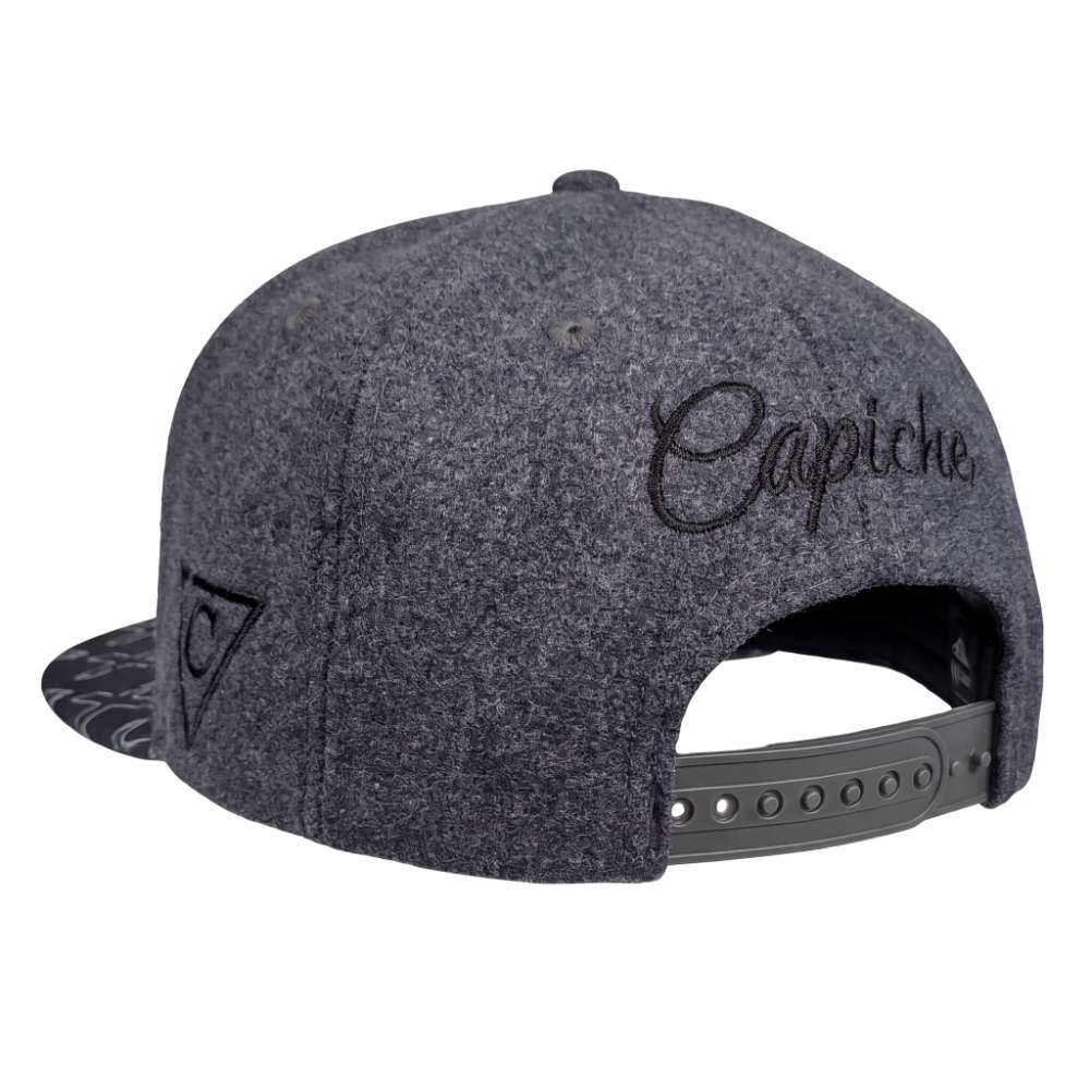 Phantom Grave Snapback - Grey-Blue Wool/Cross Pattern