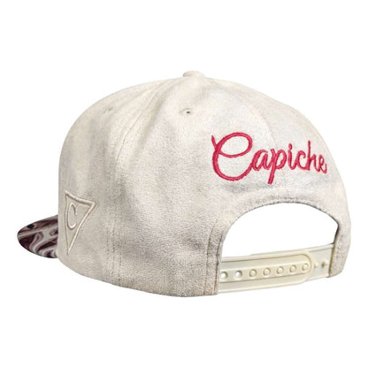 Monster Vision 2.0 Snapback - Cream White Suede with Eyes