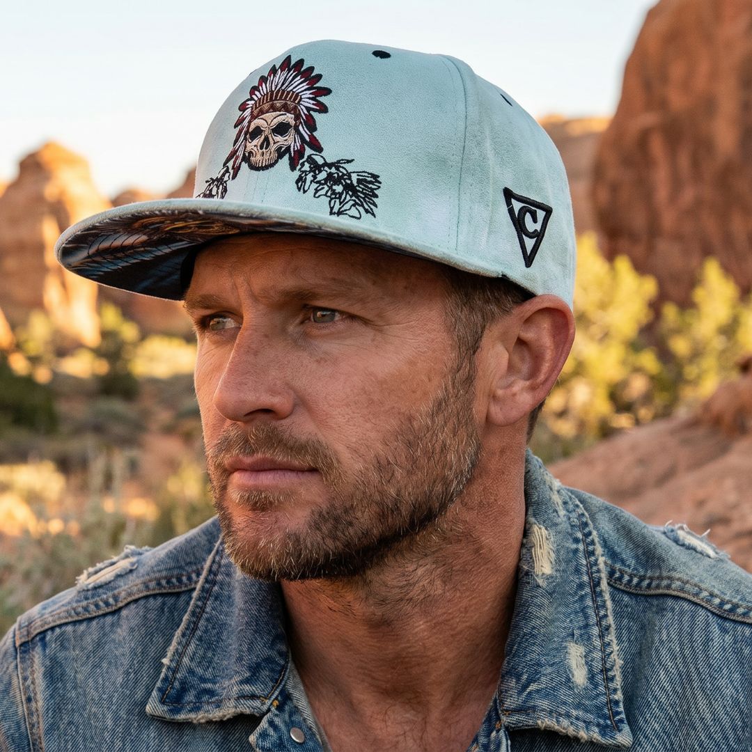 Ancestor Spirits Snapback - Light Mint Green Suede