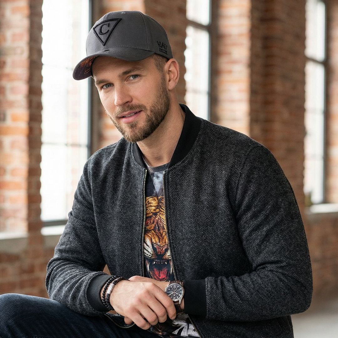 Cappellino da baseball Hungry Lion Curved - Grigio