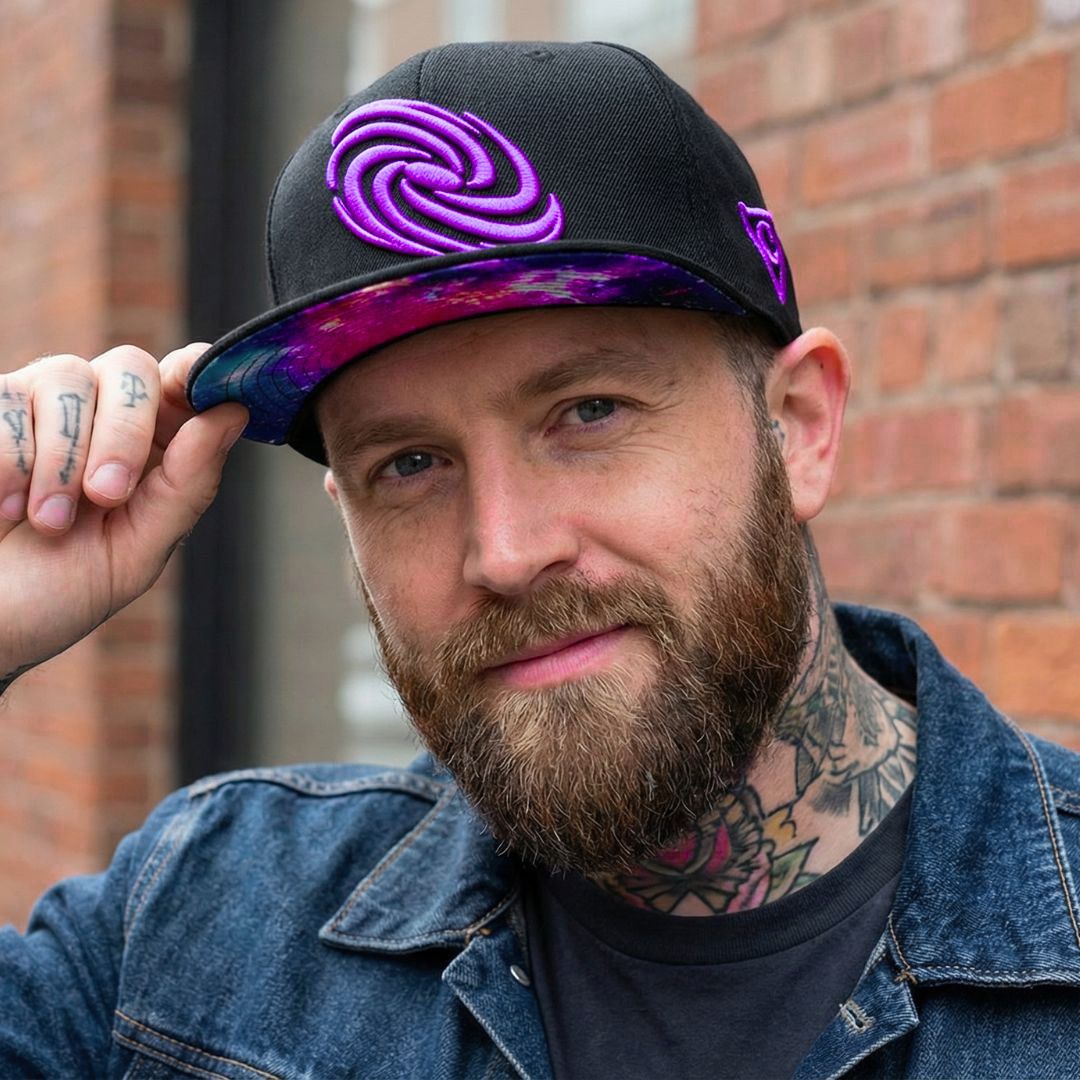 Galaxy Mix Snapback - Black