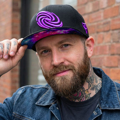 Galaxy Mix Snapback - Black