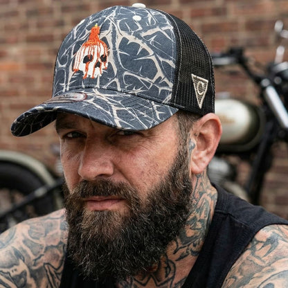 Gorra Trucker Decay - Negra / Beige Ramas