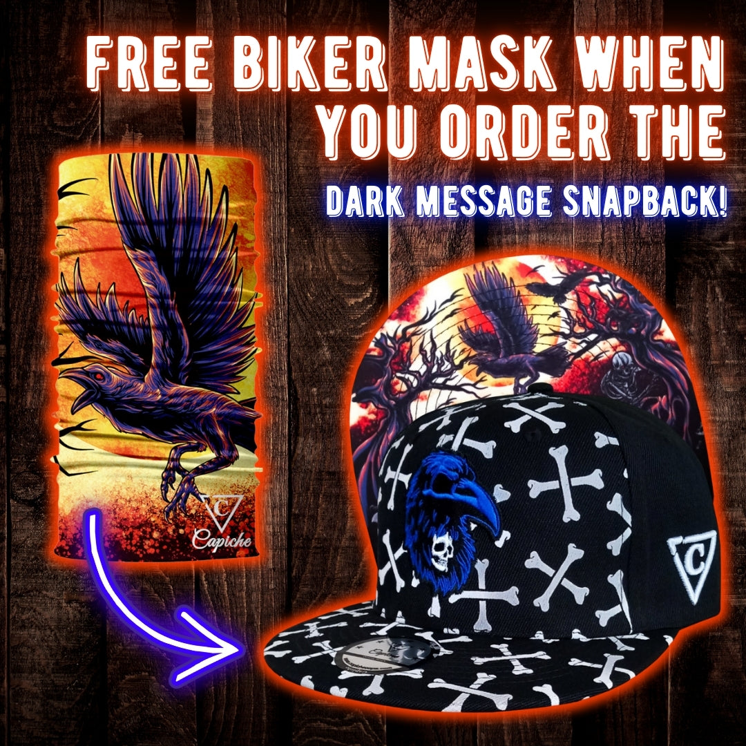 Dark Message Biker Mask - Orange