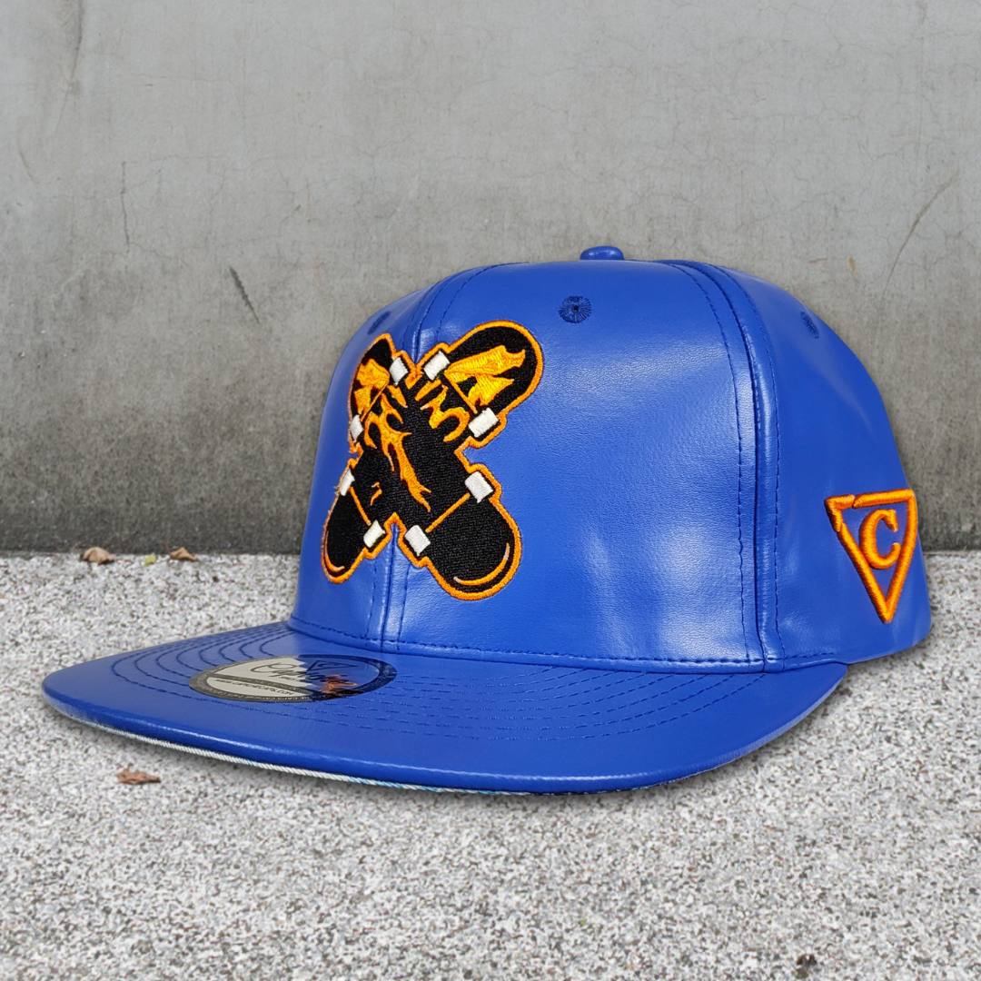 Ride With Us Snapback - Blue Artificial Leather