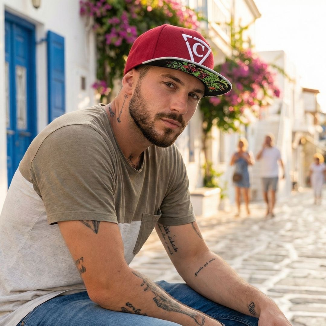 Slimeyes Snapback - Red/Grey