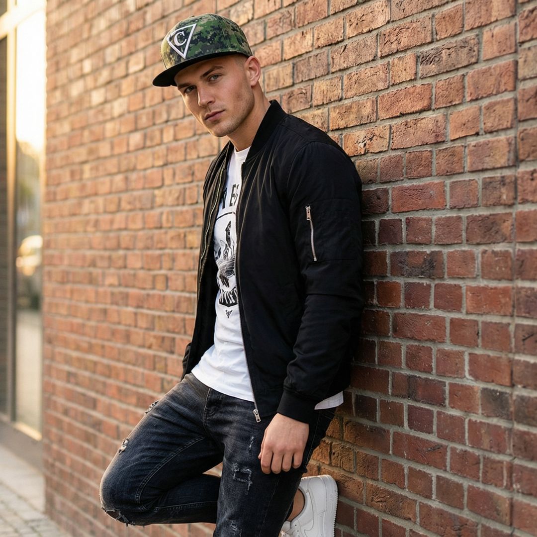 USA Pixel Snapback - Green/Black