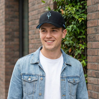 Clean Greek Poseidon Trucker Cap - Black