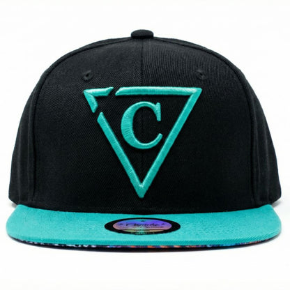 Snapback Animix - Czarny/Aqua