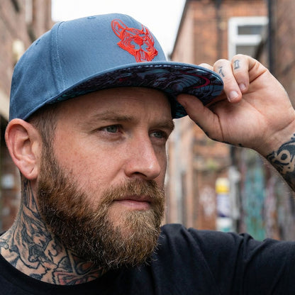 Ratten Snapback - Grijs/Rood