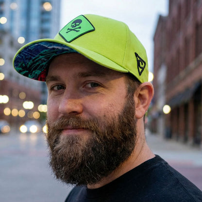 Toxic Tsunami Curved Cap - Neongrün