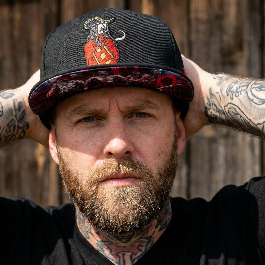 Pirates Snapback - Black & Red Stitches