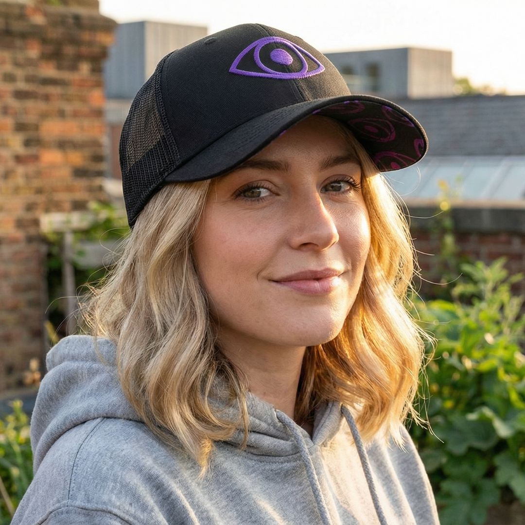 Clean Greek Argus Trucker Cap - Black