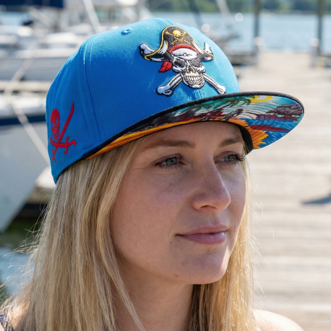 Gorra Snapback Treasure Hunting - Azul / Negra