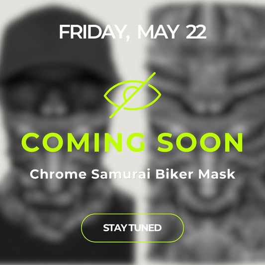 [MAY 22] Chrome Samurai Biker Mask - Green/Red