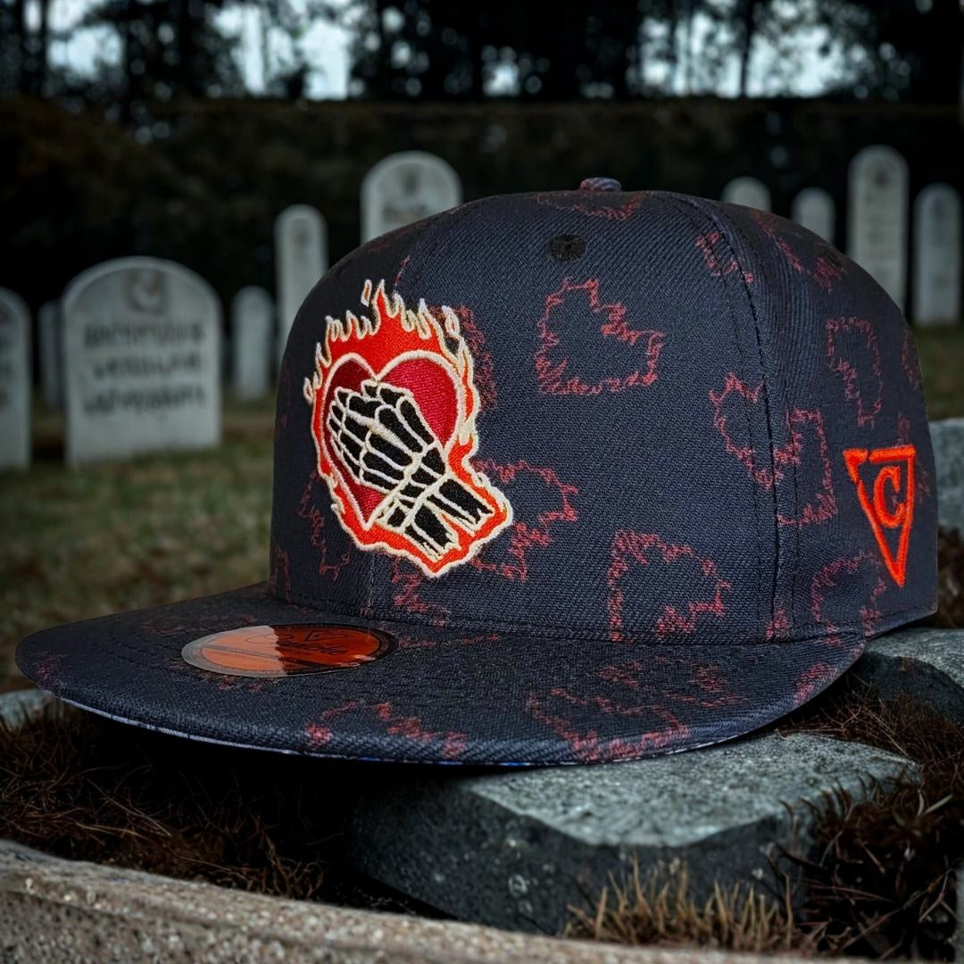 LIMITED EDITION My Forever Valentine Snapback - Midnight Blue/Red Hearts