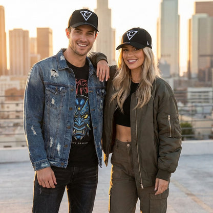 Gorra de béisbol diabólica - Negra